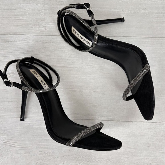 Steve Madden Breslin Sparkly Rhinestone Ankle Strap Heels. Worn Once. Size 8M. - Picture 4 of 11